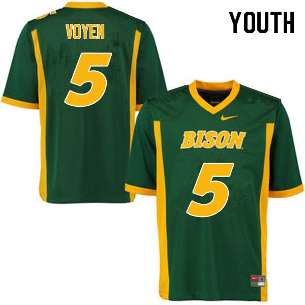 Youth #5 Andy Voyen North Dakota State Bison College Football Jerseys Sale-Green - Click Image to Close